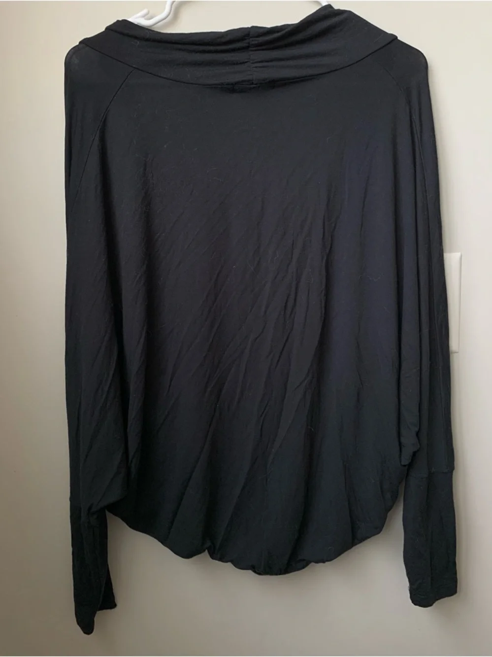 PRANA Women’s Black Open Front Long Sleeve Unlined Modal Elastane Cardigan